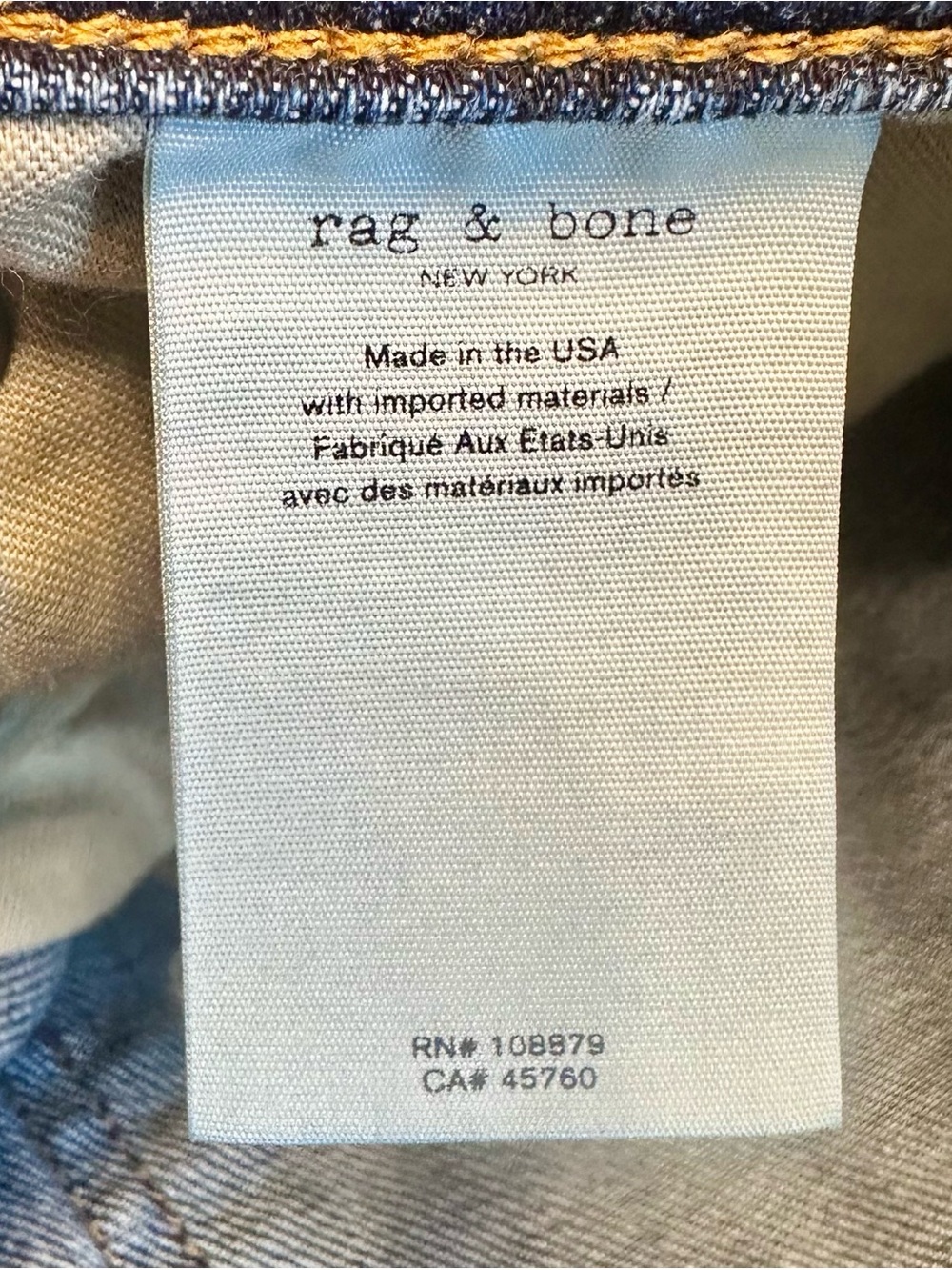 Rag & Bone Dre Low Rise Slim Boyfriend Jeans 26 Donovan Wash Made USA - Picture 10 of 10
